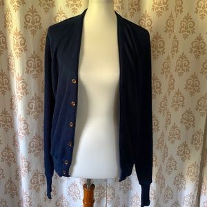 Jantzen blue button up cardigan sweater M